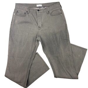 Buckle Five Four LA Men’s Gray Button Fly‎ Slim Straight-Leg Stretch Jeans (36)